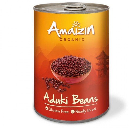 Bio Fasole adzuki la conserva 400g ,,fara gluten'' Amaizin Bio Fasole adzuki la conserva 400g ,,fara gluten'' Amaizin