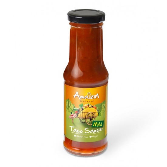 Bio Sos Taco usor iute 220g ,,fara gluten, vegan'' Amaizin Bio Sos Taco usor iute 220g ,,fara gluten, vegan'' Amaizin