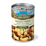 Bio Mix de fasole si naut la conserva 400g Bio Idea Bio Mix de fasole si naut la conserva 400g Bio Idea