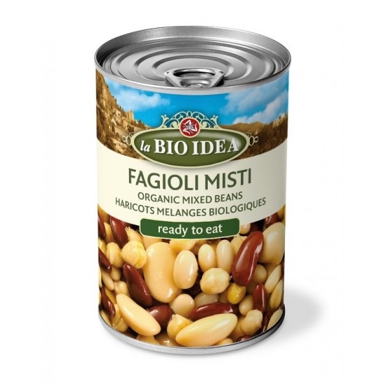 Bio Mix de fasole si naut la conserva 400g Bio Idea