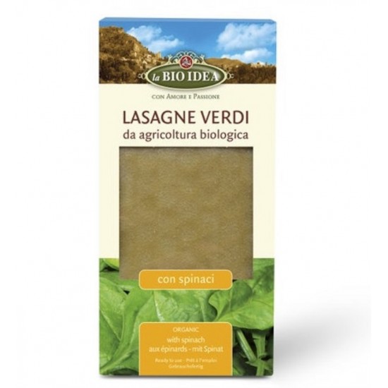 Bio Foi pentru Lasagna cu spanac 250g Bio Idea Bio Foi pentru Lasagna cu spanac 250g Bio Idea