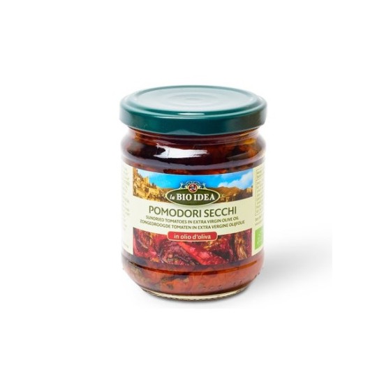 Bio Rosii uscate la soare, in ulei de masline extravirgin 190g Bio Idea Bio Rosii uscate la soare, in ulei de masline extravirgin 190g Bio Idea
