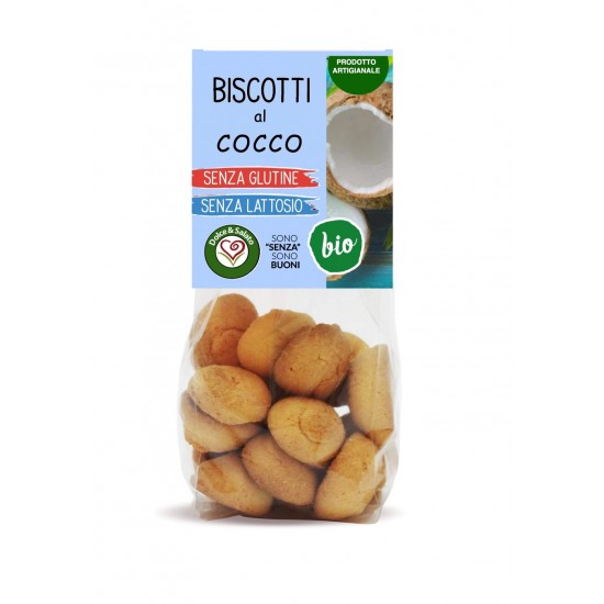 Bio Biscuiti cu nuca de cocos fara gluten, fara lactoza, 200g Biscottificio Vaiani