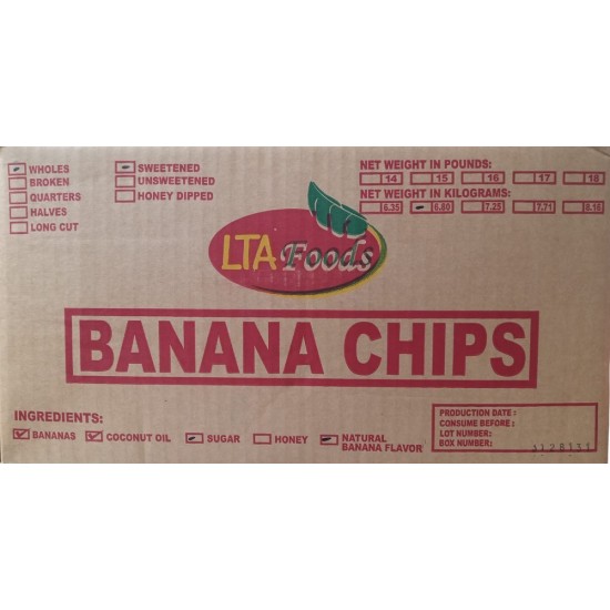 Banane chips confiate Bax 6.8 kg - 28 lei / kg Banane chips confiate Bax 6.8 kg - 28 lei / kg