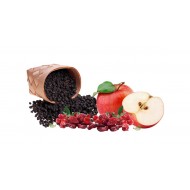 Merisoare fara zahar infuzate cu suc de mere, si stafide de Corint deshidratate 500g Merisoare fara zahar infuzate cu suc de mere, si stafide de Corint deshidratate 500g