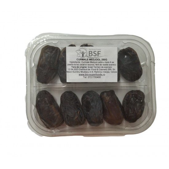 Curmale Medjool raw ,,Reginele curmalelor'' - caserola 250g Curmale Medjool raw ,,Reginele curmalelor'' - caserola 250g