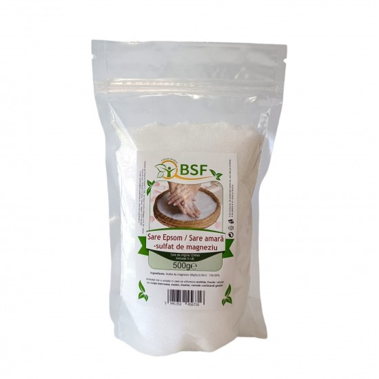 Sare Epsom / sare amara ALIMENTARA 500g - sulfat de magneziu