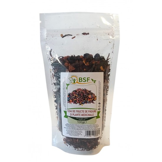Ceai fructe de padure si plante medicinale 100g  Ceai fructe de padure si plante medicinale 100g