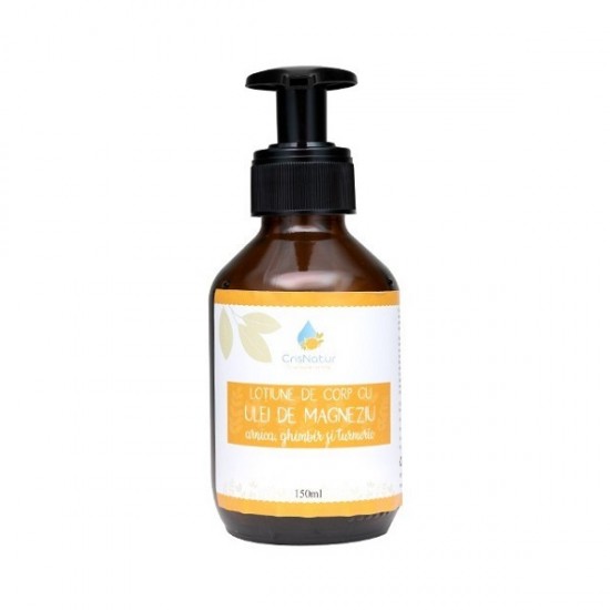 Loțiune de corp cu ulei de magneziu și arnica, ghimbir si turmeric 150ml Loțiune de corp cu ulei de magneziu și arnica, ghimbir si turmeric 150ml