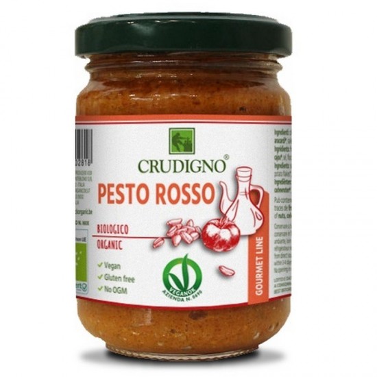 Bio Pesto rosu 130g Crudigno