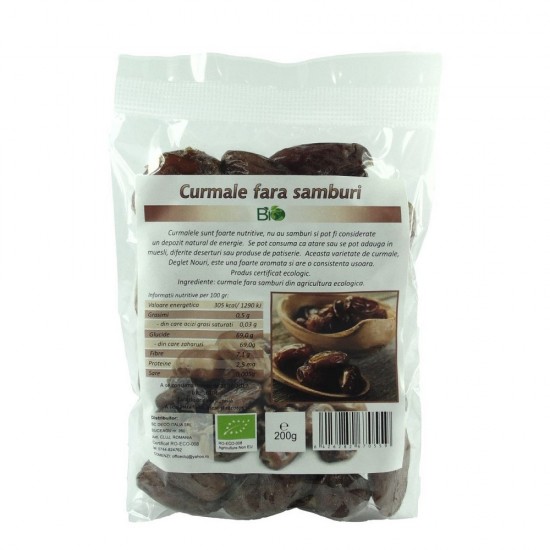 Bio Curmale deshidratate deglet nour fara samburi 200g