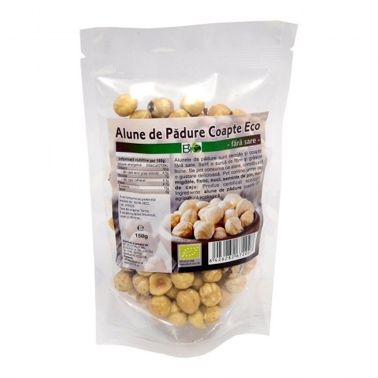 Bio alune padure decojite ,,albe'' coapte 150g ”fara sare”