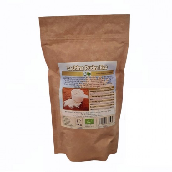 Bio Lecitina din floarea soarelui pulbere 100g Bio Lecitina din floarea soarelui pulbere 100g