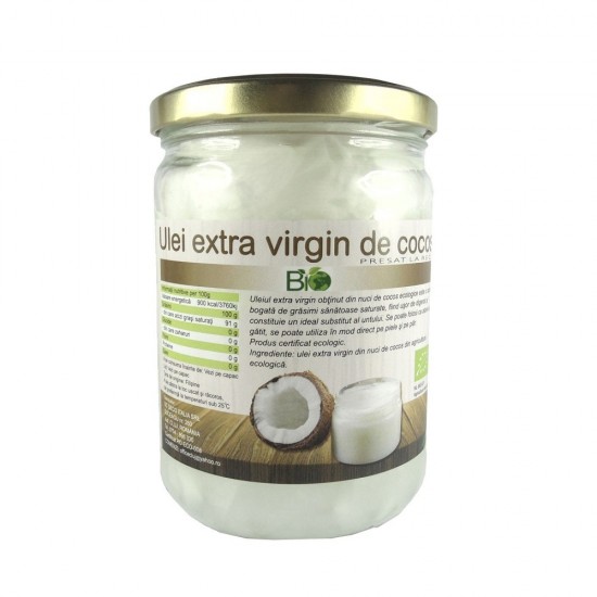 Bio Ulei de cocos extravirgin presat la rece 500ml