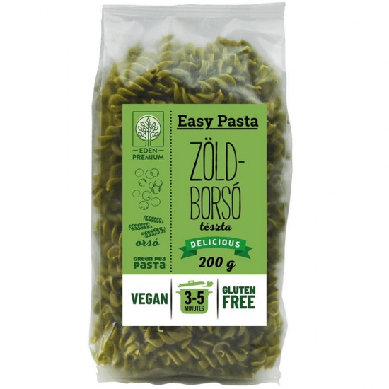 Fusilli din mazare verde FARA GLUTEN Easy Pasta 200g Eden Premium Fusilli din mazare verde FARA GLUTEN Easy Pasta 200g Eden Premium