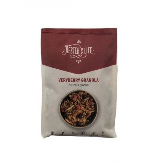 Granola cu coacaze VERYBERRY 60g ,,fara zahar, fara gluten” 