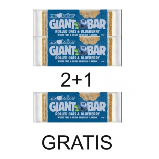 PROMO 2+1 Baton din ovaz cu afine 90g MA BAKER
