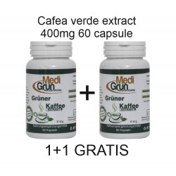 PROMO: 1+1 Cafea Verde extract 400mg 60 tablete MediGrun Germania