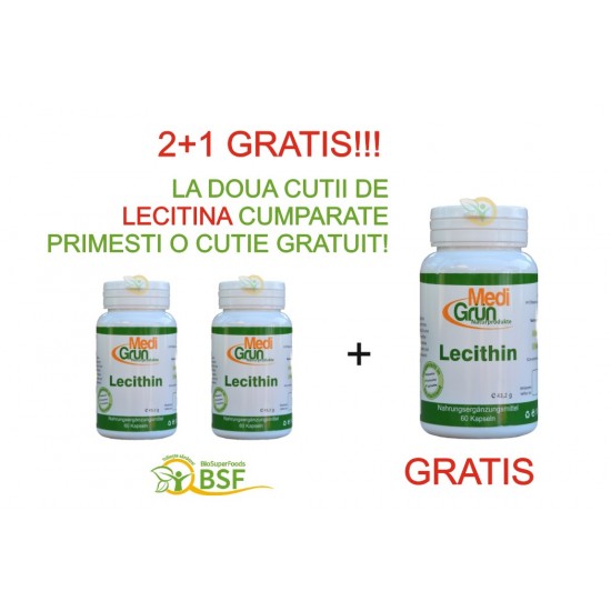 Promo 2+1 Lecitina 500mg 60 capsule MediGrun Germania Promo 2+1 Lecitina 500mg 60 capsule MediGrun Germania