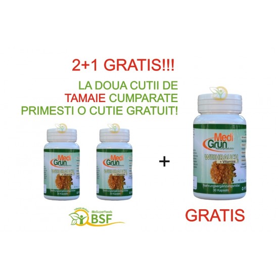 Promo 2+1 Tamaie Extract 400mg + Vitamine 30cps MediGrun Germania