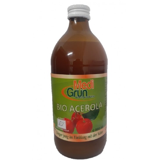 Bio Suc de acerola presat la rece 500ml ,,Vitamina C lichidă '' MediGrun Germania