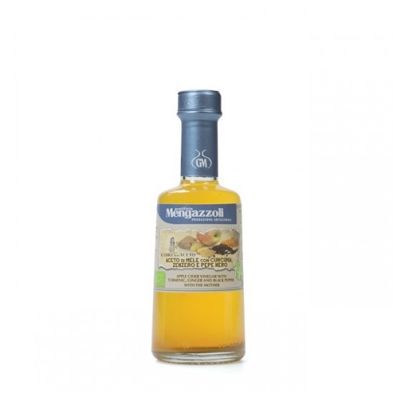Bio otet din cidru de mere crud, nefiltrat cu turmeric,ghimbir si piper negru 250 ml Bio otet din cidru de mere crud, nefiltrat cu turmeric,ghimbir si piper negru 250 ml