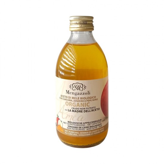 Bio otet din cidru de mere crud, nefiltrat aromatizat cu turmeric,ghimbir si piper negru 250 ml Bio otet din cidru de mere crud, nefiltrat aromatizat cu turmeric,ghimbir si piper negru 250 ml