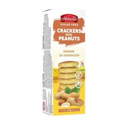 Crackers cu arahide FARA GLUTEN, FARA ZAHAR adaugat, 120g Molendini Crackers cu arahide FARA GLUTEN, FARA ZAHAR adaugat, 120g Molendini