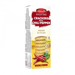 Crackers cu chilli FARA GLUTEN, FARA ZAHAR adaugat, 120g Molendini Crackers cu chilli FARA GLUTEN, FARA ZAHAR adaugat, 120g Molendini