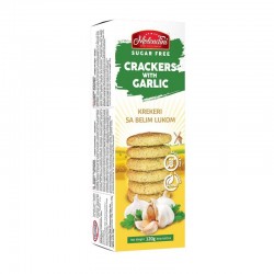 Crackers cu usturoi FARA GLUTEN, FARA ZAHAR adaugat, 120g Molendini Crackers cu usturoi FARA GLUTEN, FARA ZAHAR adaugat, 120g Molendini