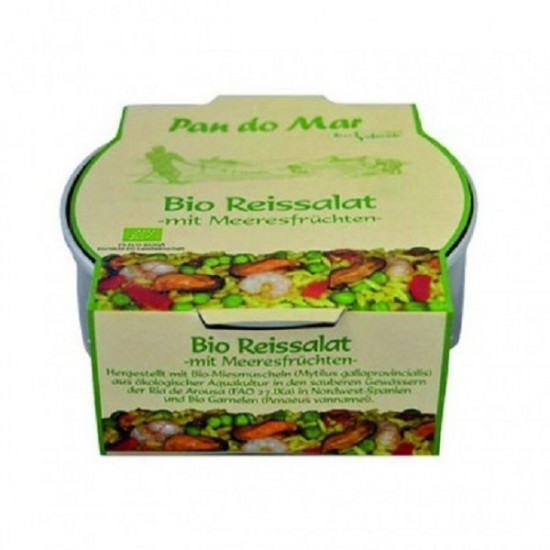 Bio Salata de orez cu fructe de mare 270 "fara gluten" Pan Do Mar Bio Salata de orez cu fructe de mare 270 "fara gluten" Pan Do Mar