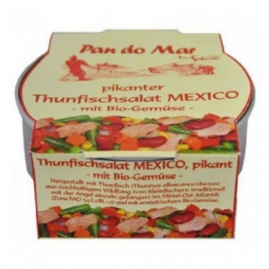 Salata picanta de ton cu amestec mexican de legume 250g "fara gluten" Pan Do Mar Salata picanta de ton cu amestec mexican de legume 250g "fara gluten" Pan Do Mar