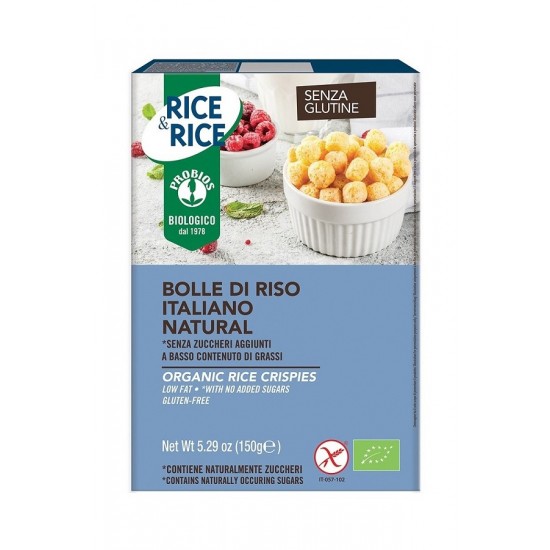 Bio cereale din orez expandat ( bilute ) 150g - fara gluten