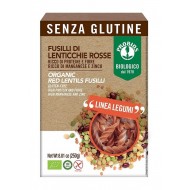 Bio fusilli din linte rosie 250g ,,fara gluten'' Bio fusilli din linte rosie 250g ,,fara gluten''