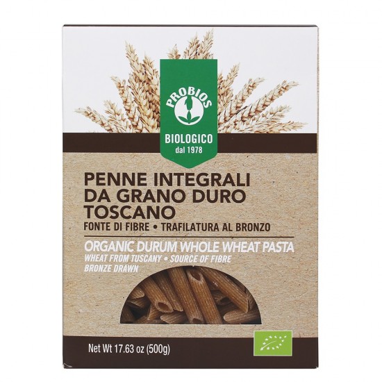 Bio penne din grau integral 500g