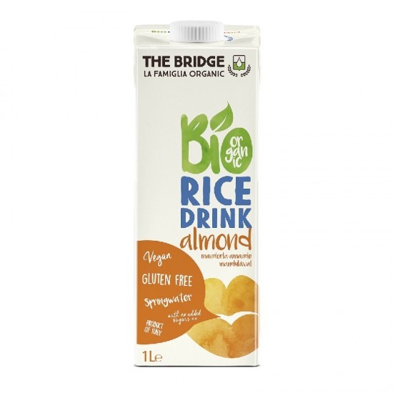 Bio bautura din orez cu migdale fara gluten 1L The Bridge