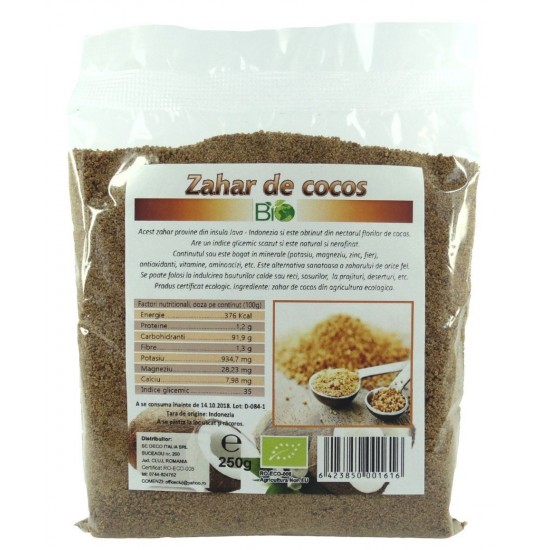 Bio Zahar cocos ,,din flori de cocos'' 250g
