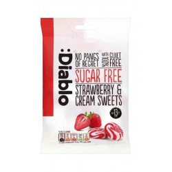 Dropsuri cremoase cu capșuni și frișcă 75g ”fără zahăr” Diablo Dropsuri cremoase cu capșuni și frișcă 75g ”fără zahăr” Diablo