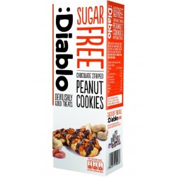 Fursecuri cu dungi de ciocolată și arahide 150g ”fără zahăr” Diablo Fursecuri cu dungi de ciocolată și arahide 150g ”fără zahăr” Diablo