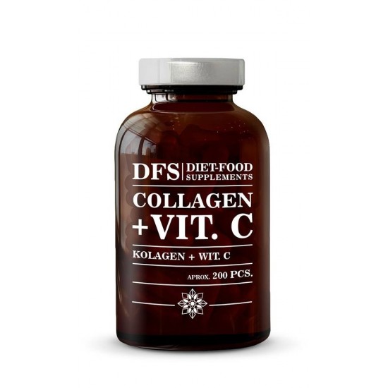 Colagen Hidrolizat + Vitamina C, 400mg, 200 Capsule, Diet Food