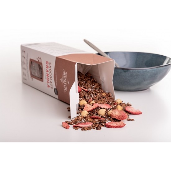 Granola cu ciocolată neagra 320g ,,fără zahar, fără gluten” 