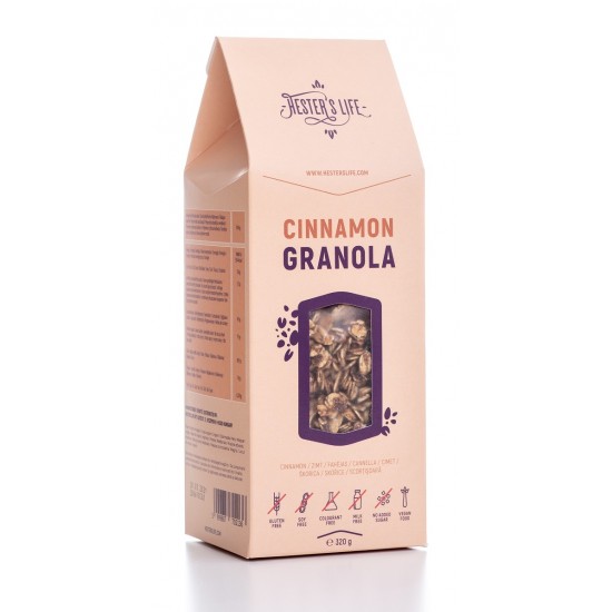 Granola cu scorțișoară 320g ,,fără zahar, fără gluten”