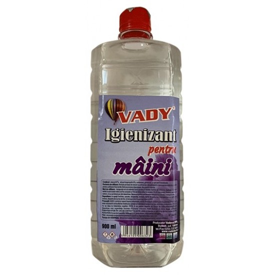 Igienizant pentru maini 900ml Vady (etanol 67% - alcool izopropilic 9% si glicerina) 