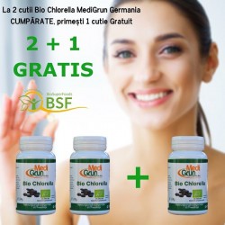 PROMO: 2+1 Chlorella 400mg 60 tablete MediGrun Germania