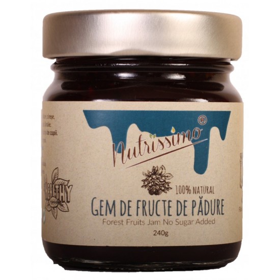 Gem de fructe de pădure ,,fara zahar, gluten, pectina si alergeni'' 240g