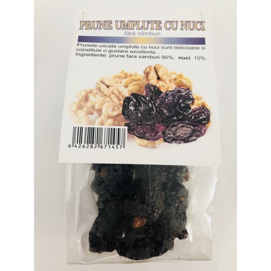 Prune Deshidratate umplute cu Miez de Nuca 150g