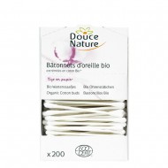Betisoare pentru urechi cu bumbac organic 200 buc Betisoare pentru urechi cu bumbac organic 200 buc