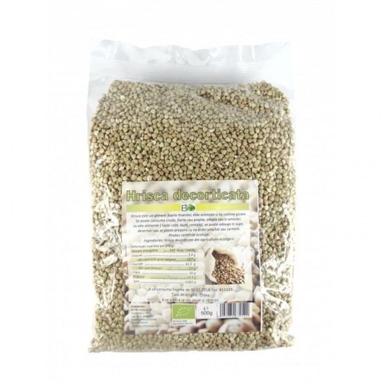 Bio Hrisca Cruda Decorticata (Verde) 500g