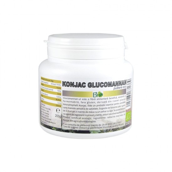 Bio Konjac glucomannan pulbere 200g