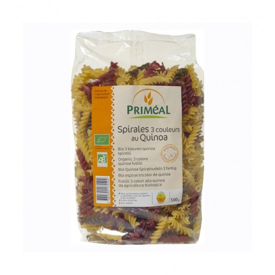 Bio spirale cu quinoa in 3 culori 500g Bio spirale cu quinoa in 3 culori 500g